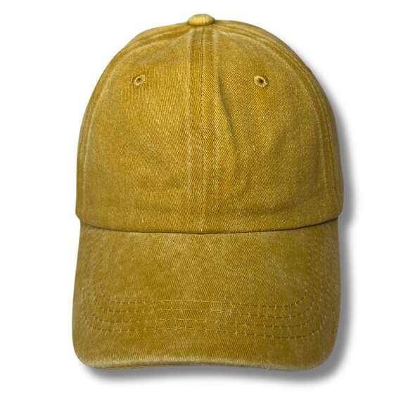 Acid-Wash Baseball Hat (YELLOW) - Picture 2 of 4